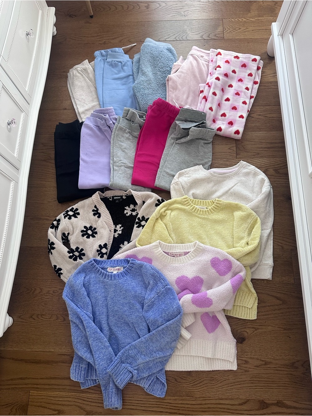 Pink Republic Girls Sweater & Lounge Knit Mix in Pastel Blue, Pink & Yellow